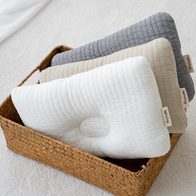 lolbaby韓國 3D立體純棉造型嬰兒枕｜方形(白)